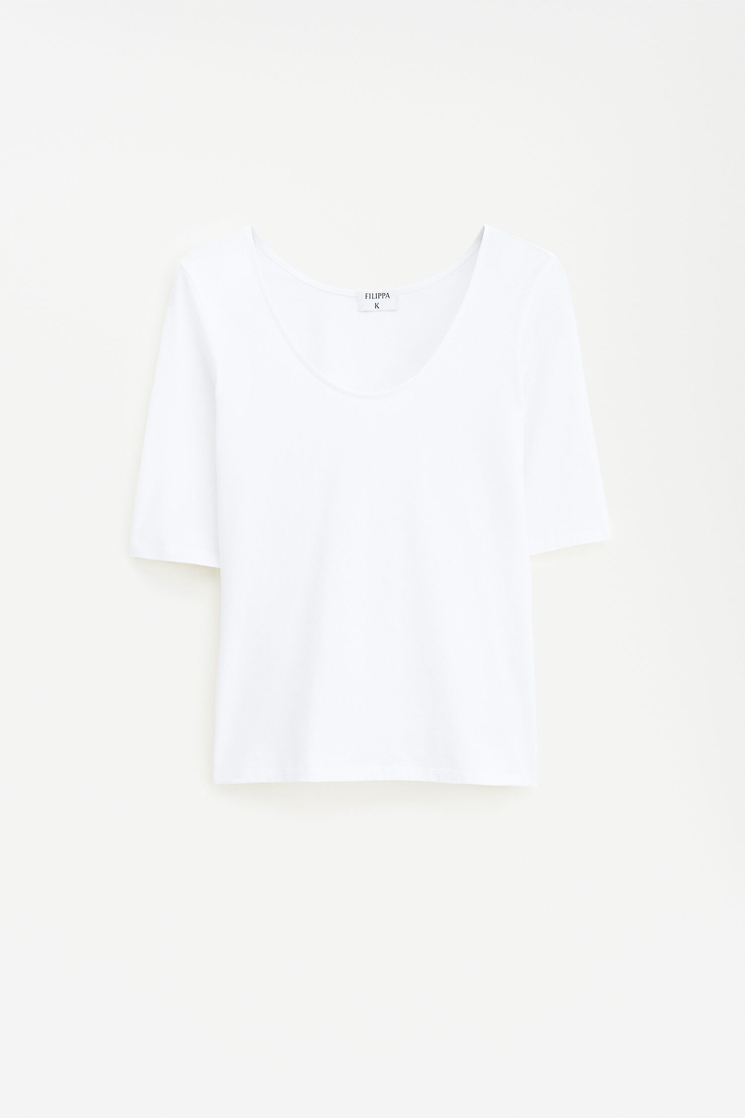 Cotton Stretch Scoop Neck Top